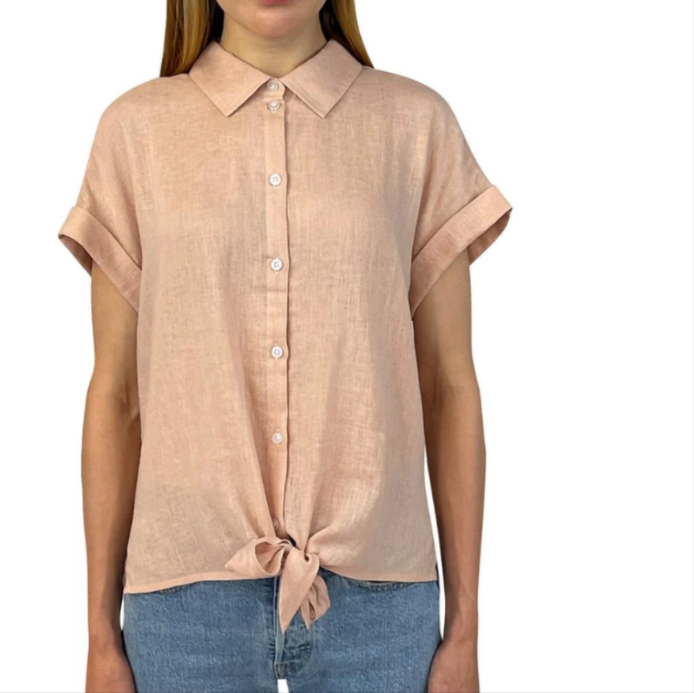 JACHS Girlfriend Pink Button Down Shirt